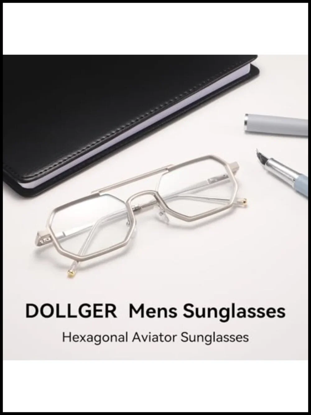 Narrow Octagon Metal Frame Sunglasses Y2K Steampunk UV400